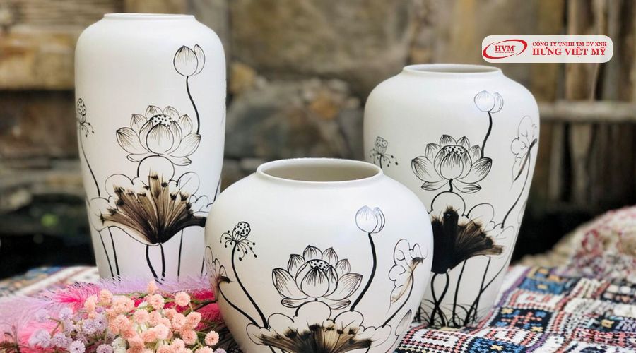 Bình gốm Bát Tràng quà tặng Tết