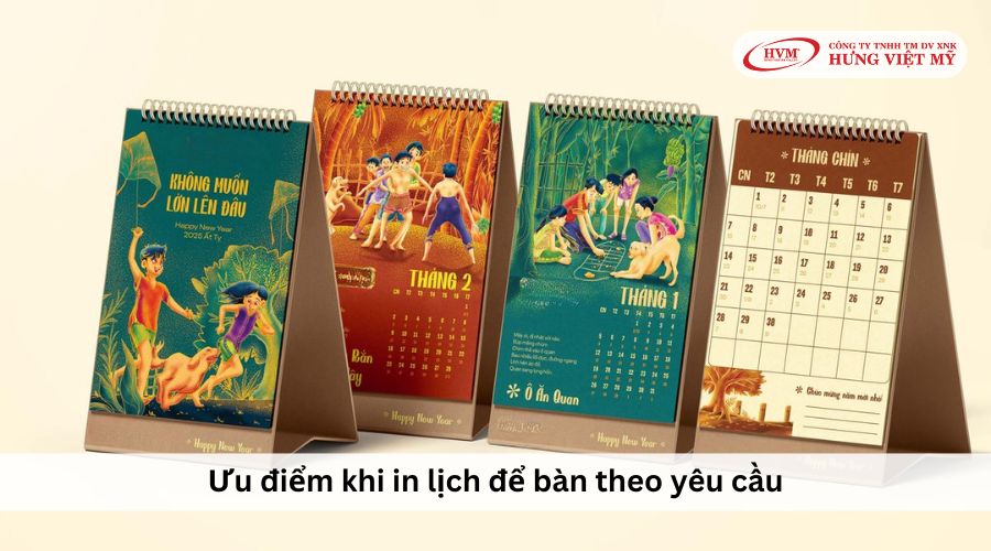 In lịch để bàn theo yêu cầu mang lại nhiều lợi ích cho doanh nghiệp