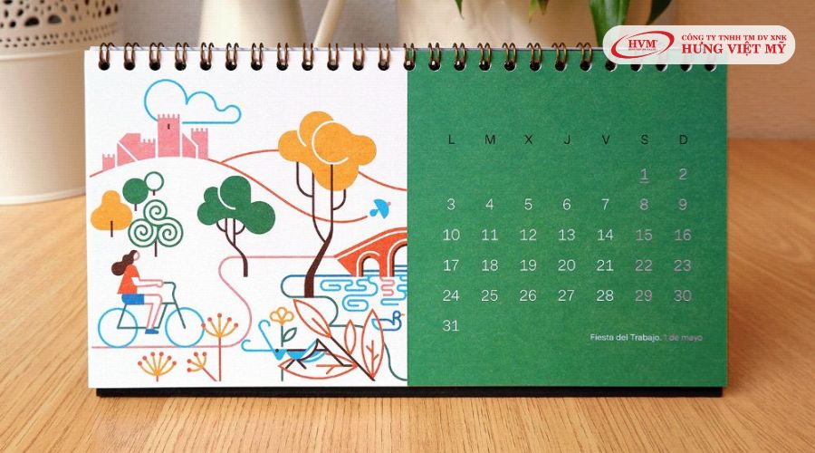 Lịch để bàn tiêu chuẩn