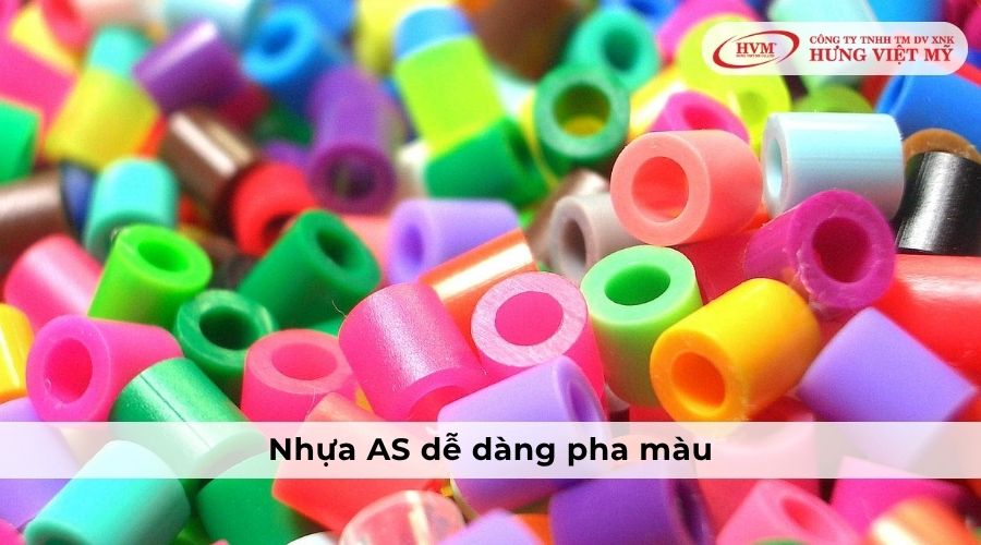 Nhựa AS dễ dàng pha màu