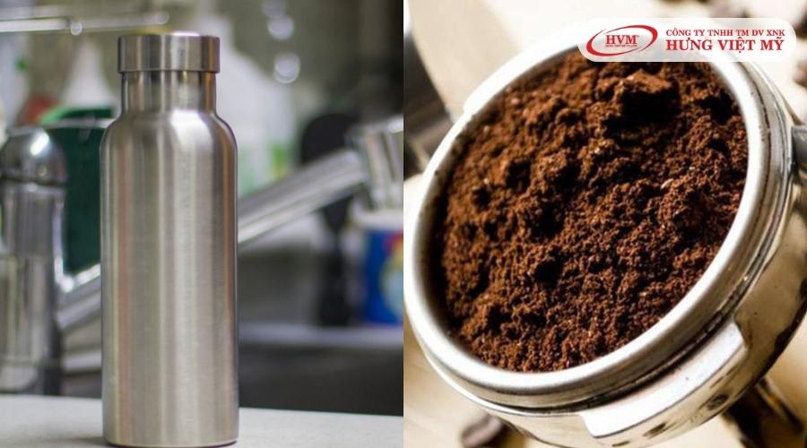 Cách khử mùi bình giữ nhiệt bằng bã cà phê
