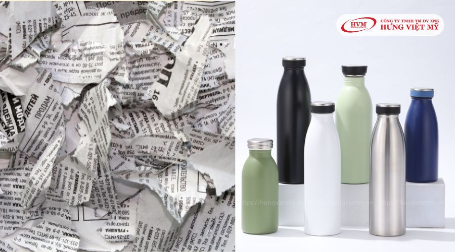 Cách khử mùi bình giữ nhiệt hiệu quả bằng giấy báo