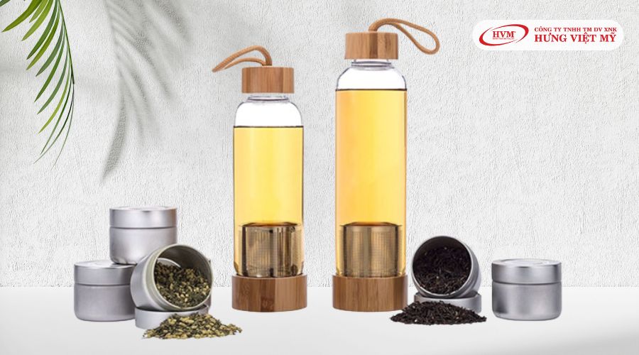 Bình giữ nhiệt thủy tinh có lõi lọc trà tiện lợi