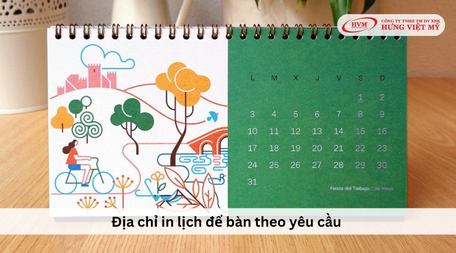 Địa chỉ in lịch để bàn theo yêu cầu