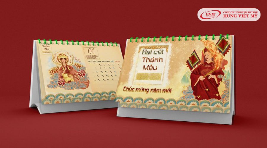 In lịch để bàn sắc nét, ấn tượng