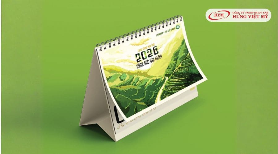 Mẫu lịch để bàn tết ấn tượng