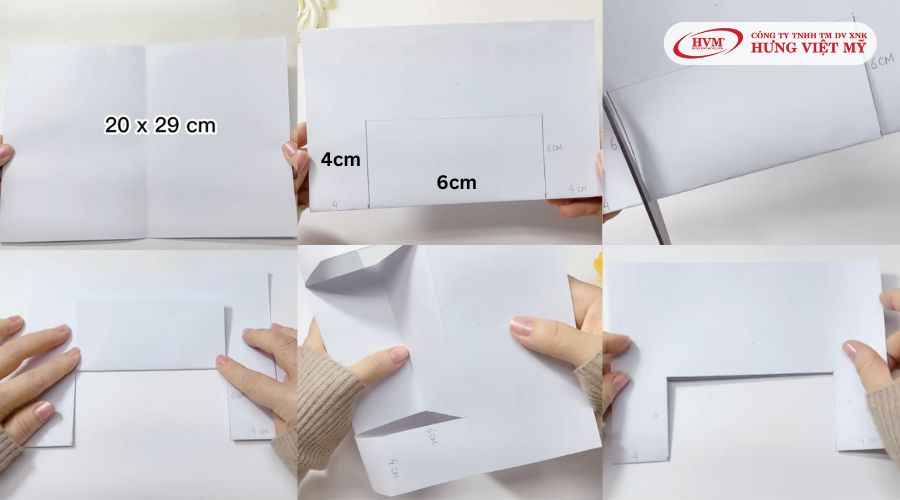 Cắt và gấp giấy tạo hình bậc thang