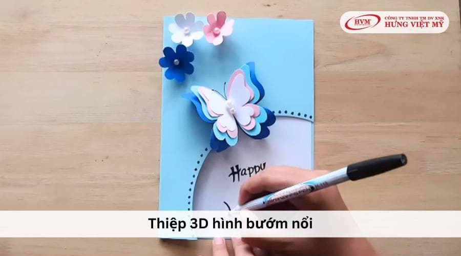 Thiệp 20/11 3D hình bướm bắt mắt, nổi bật