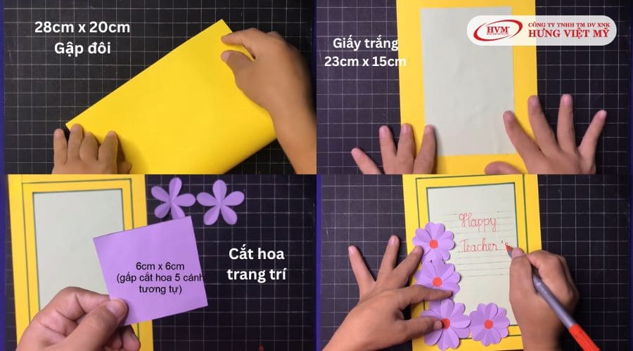 Trang trí mặt ngoài thiệp 20/11