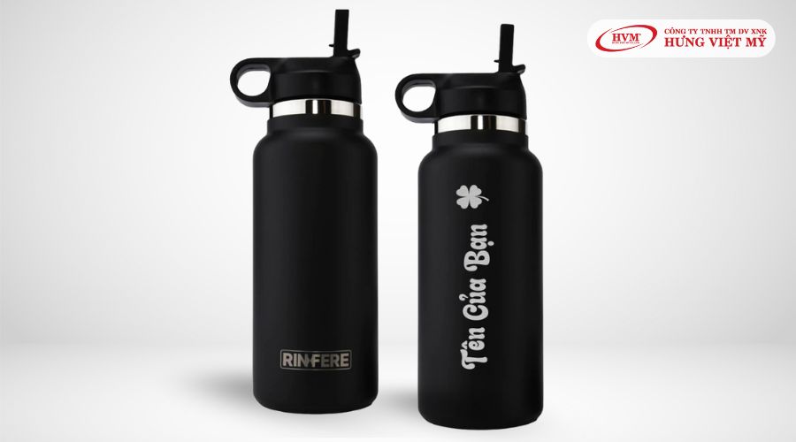 Bình giữ nhiệt có ống hút Rinfere khắc tên