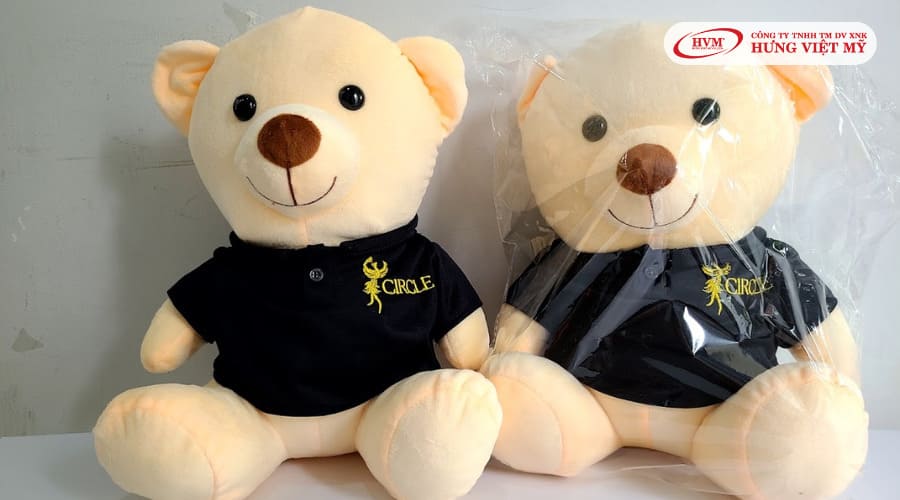 gấu bông nhỏ in thương hiệu