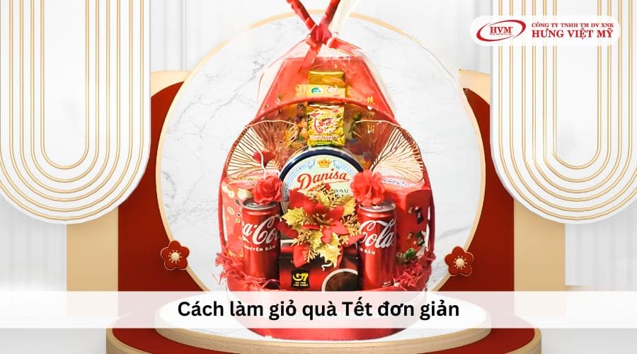 Cách làm giỏ quà Tết đơn giản