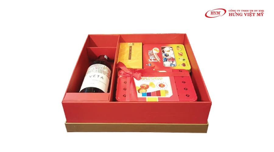 túi giấy đựng quà tết có ngăn trong 