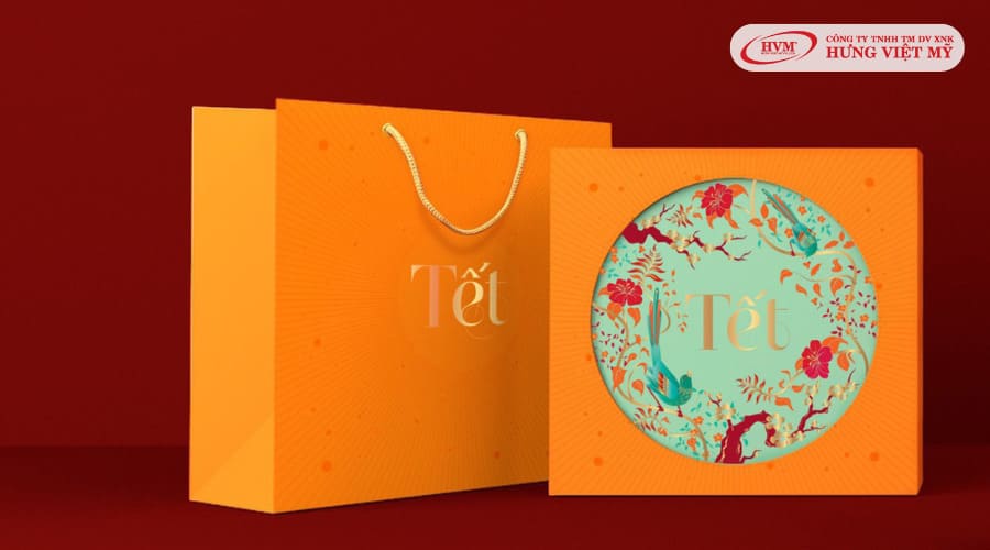 túi giấy đựng quà tết hình hộp chữ nhật