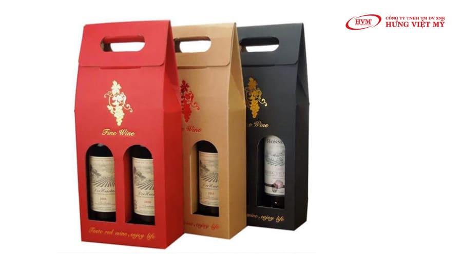 túi giấy đựng rượu vang sang trọng 