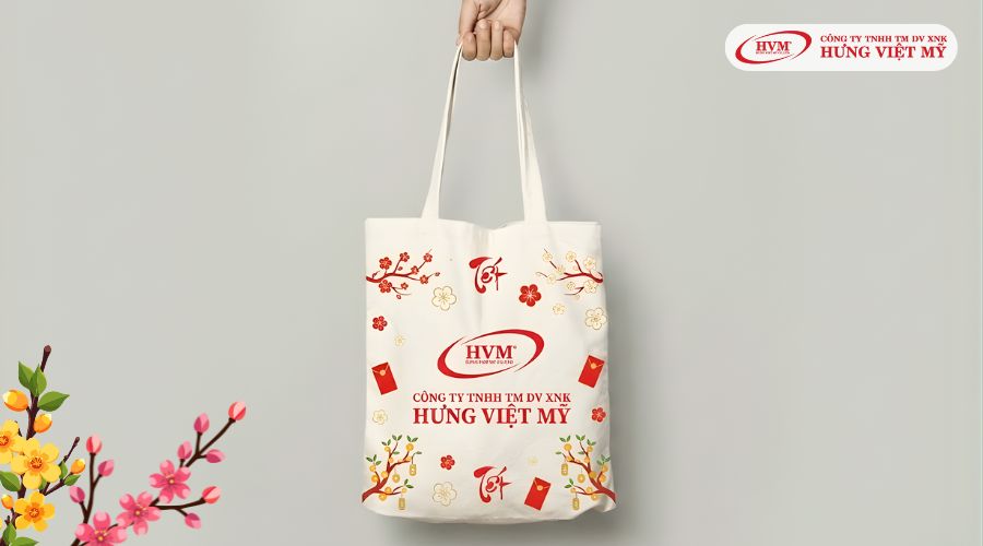 Túi vải tết in logo doanh nghiệp
