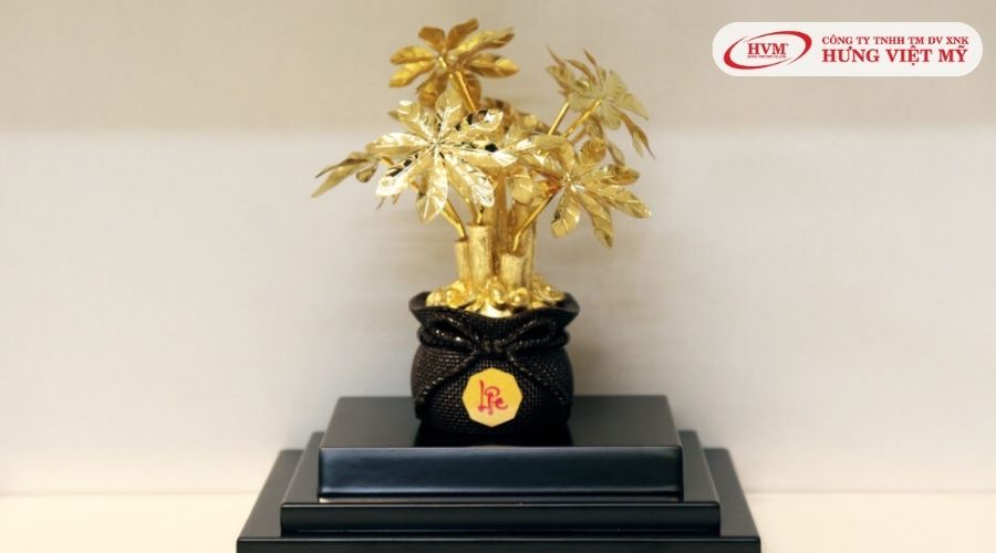 Cây kim tiền mạ vàng