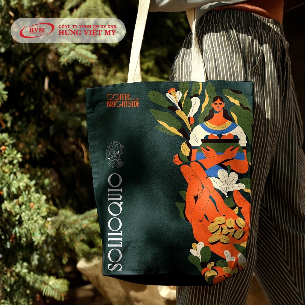 In túi canvas họa tiết nghệ thuật nổi bật, phong cách độc đáo