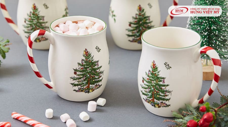 Cốc sứ hình cây thông Noel