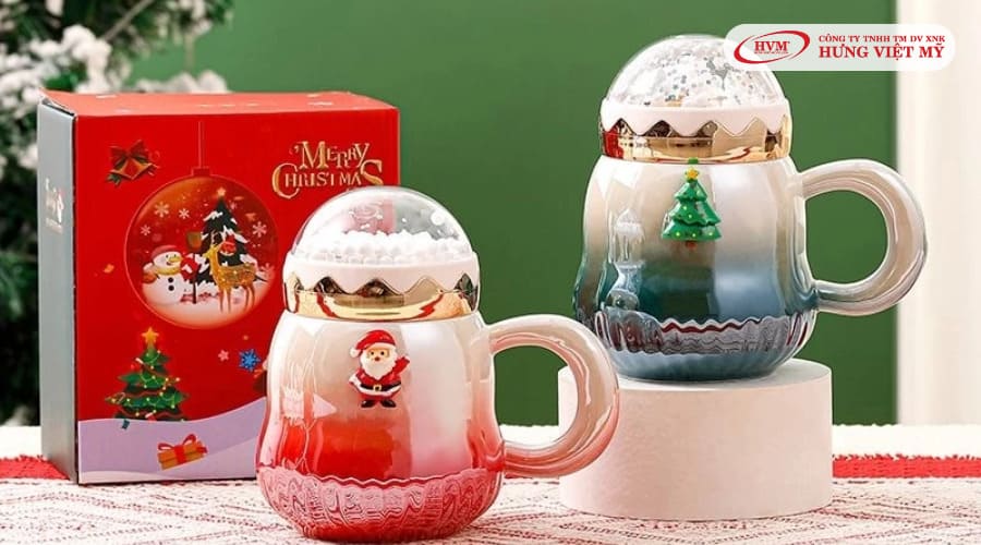 Cốc Giáng sinh có nắp cao cấp