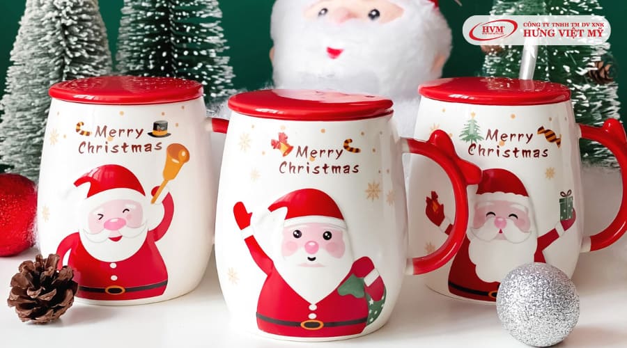 Cốc sứ in hình ông già Noel