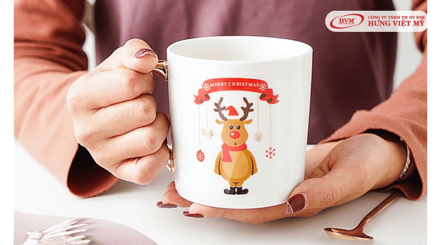 Cốc giáng sinh in hình tuần lộc