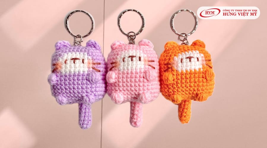 Móc khóa len handmade dễ thương