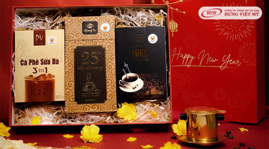 Giỏ quà Tết cà phê chỉ 300k