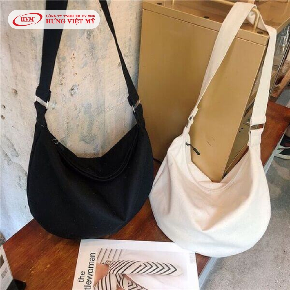Túi đeo chéo Canvas thiết kế đơn giản