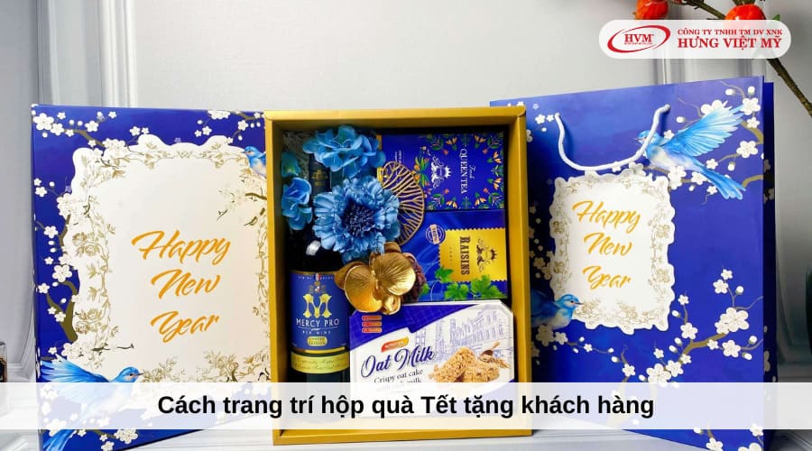 Cách trang trí hộp quà Tết tặng khách hàng