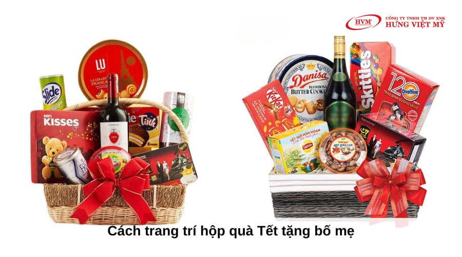 Cách trang trí hộp quà Tết tặng bố mẹ