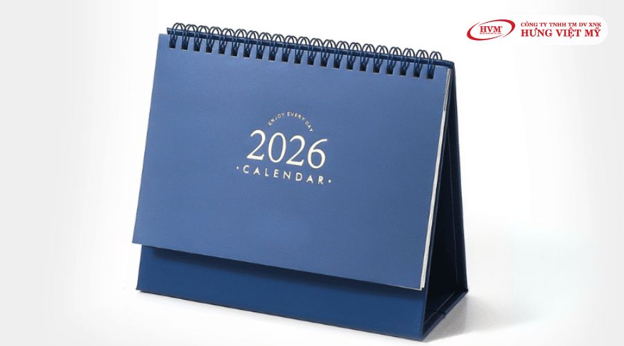 Mẫu mockup lịch để bàn 2026