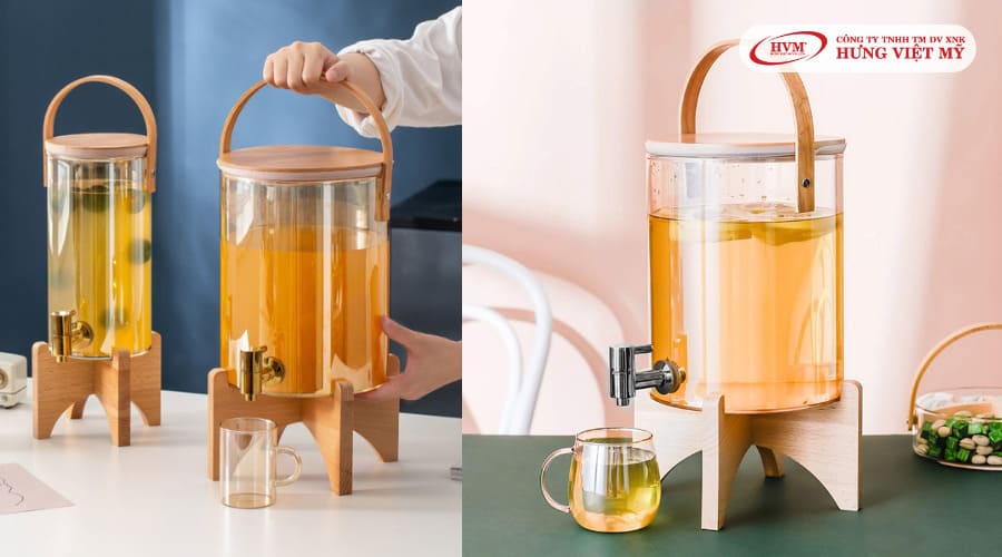 Bình đựng nước quai xách có vòi rót trang trọng