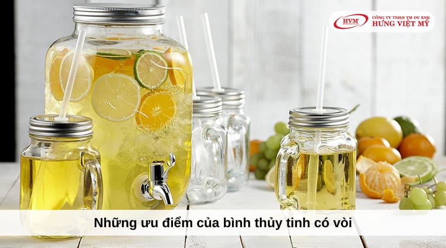 Những ưu điểm nổi bật của bình thủy tinh có vòi