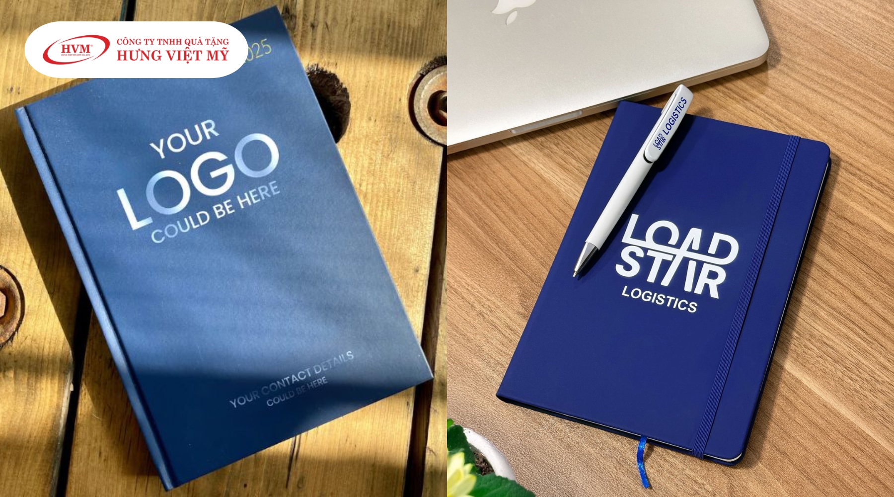 In sổ tay theo y&ecirc;u cầu b&igrave;a da, in logo doanh nghiệp l&agrave;m qu&agrave; tặng