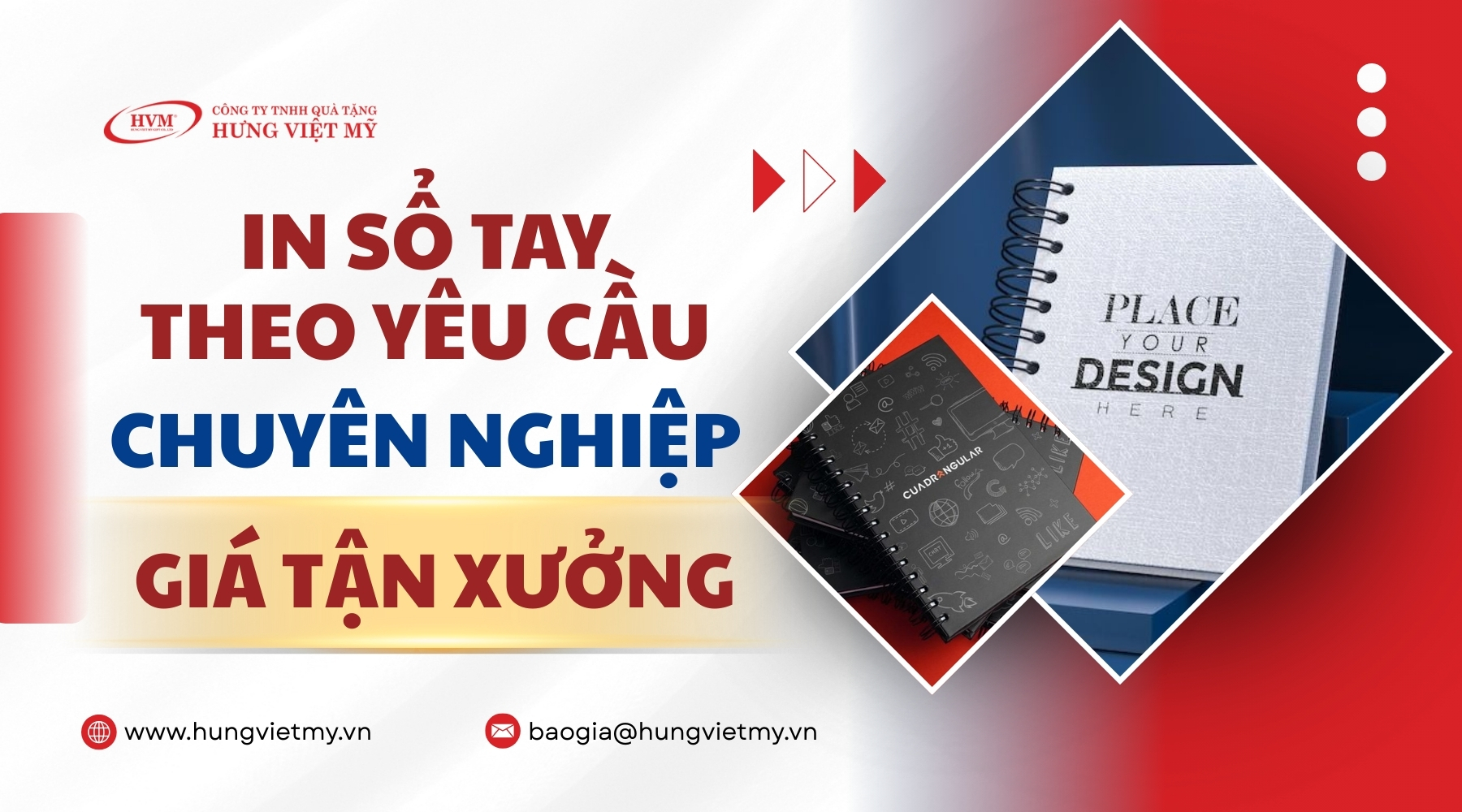 In sổ tay theo y&ecirc;u cầu TPHCM l&agrave;m sổ tay qu&agrave; tặng, gi&aacute; tận xưởng