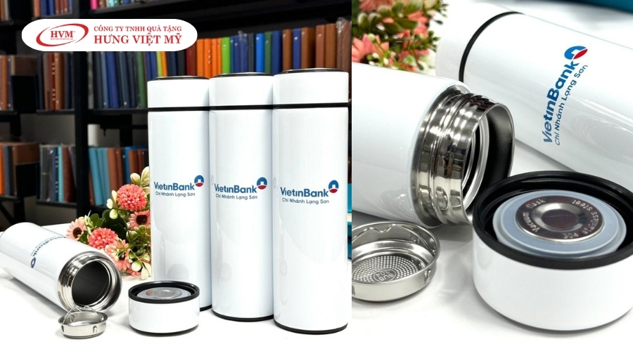 B&igrave;nh giữ nhiệt in logo c&ocirc;ng ty theo y&ecirc;u cầu