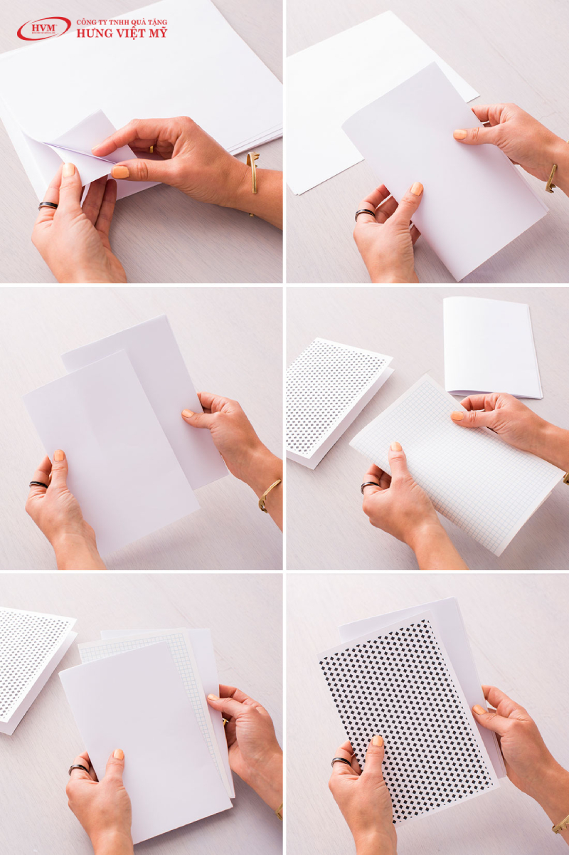 Làm ruột sổ tay bằng giấy thừa