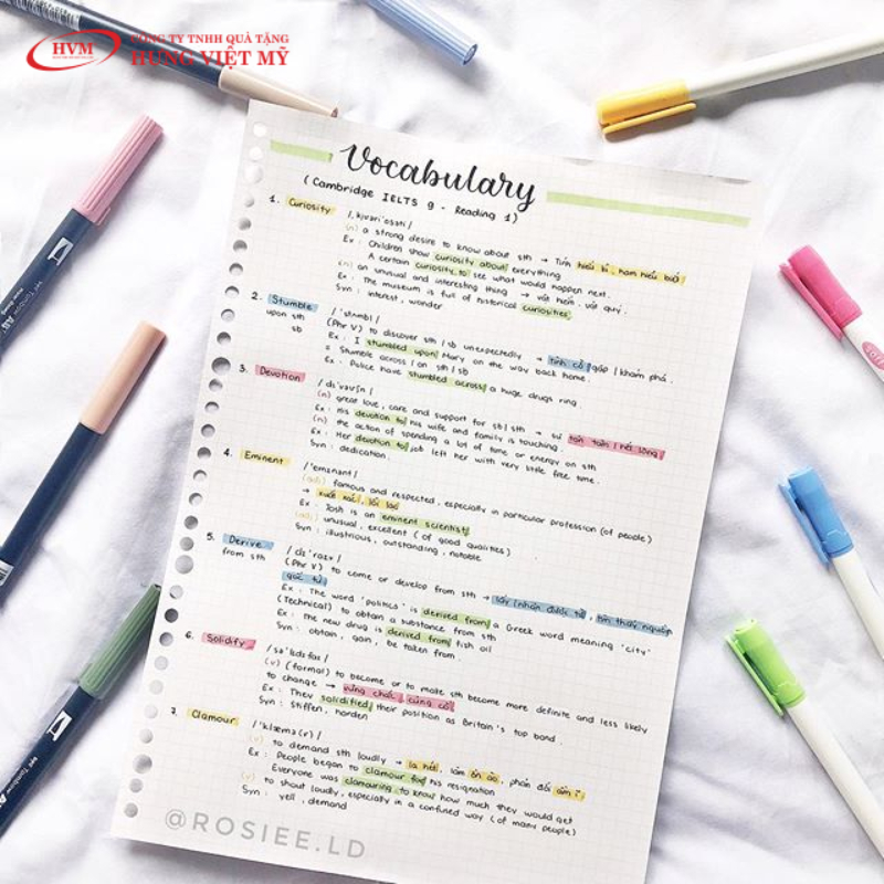 Tiến hành ghi chép từ vựng tiếng anh vào sổ