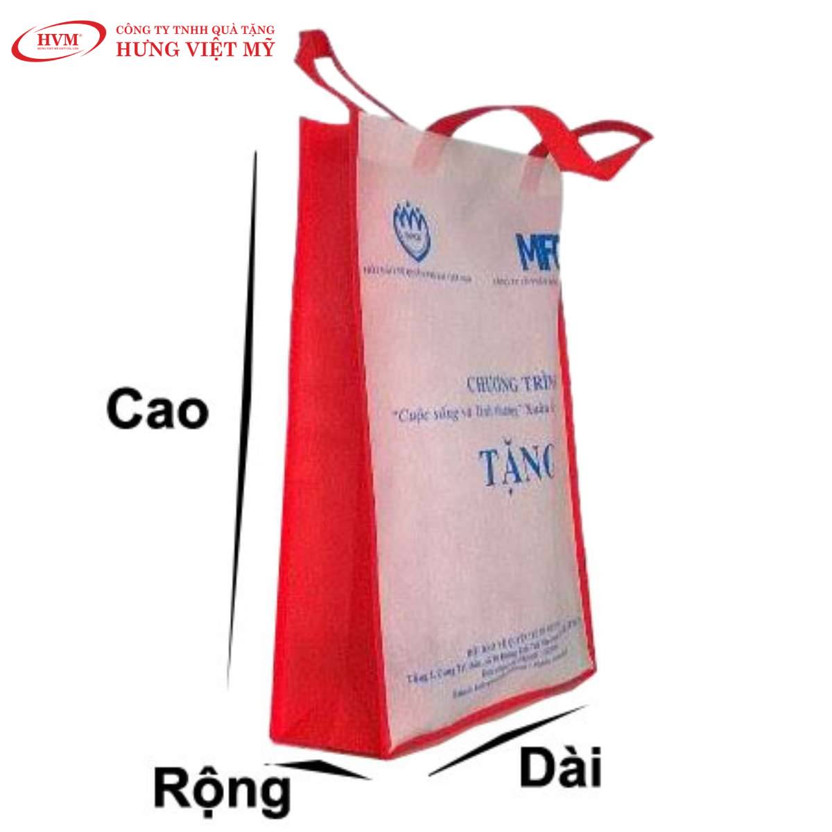 Cách tính kích thước túi vải không dệt