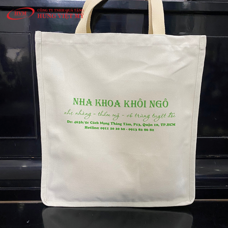 In túi canvas sử dụng trong lĩnh vực y tế, dược phẩm, phòng khám