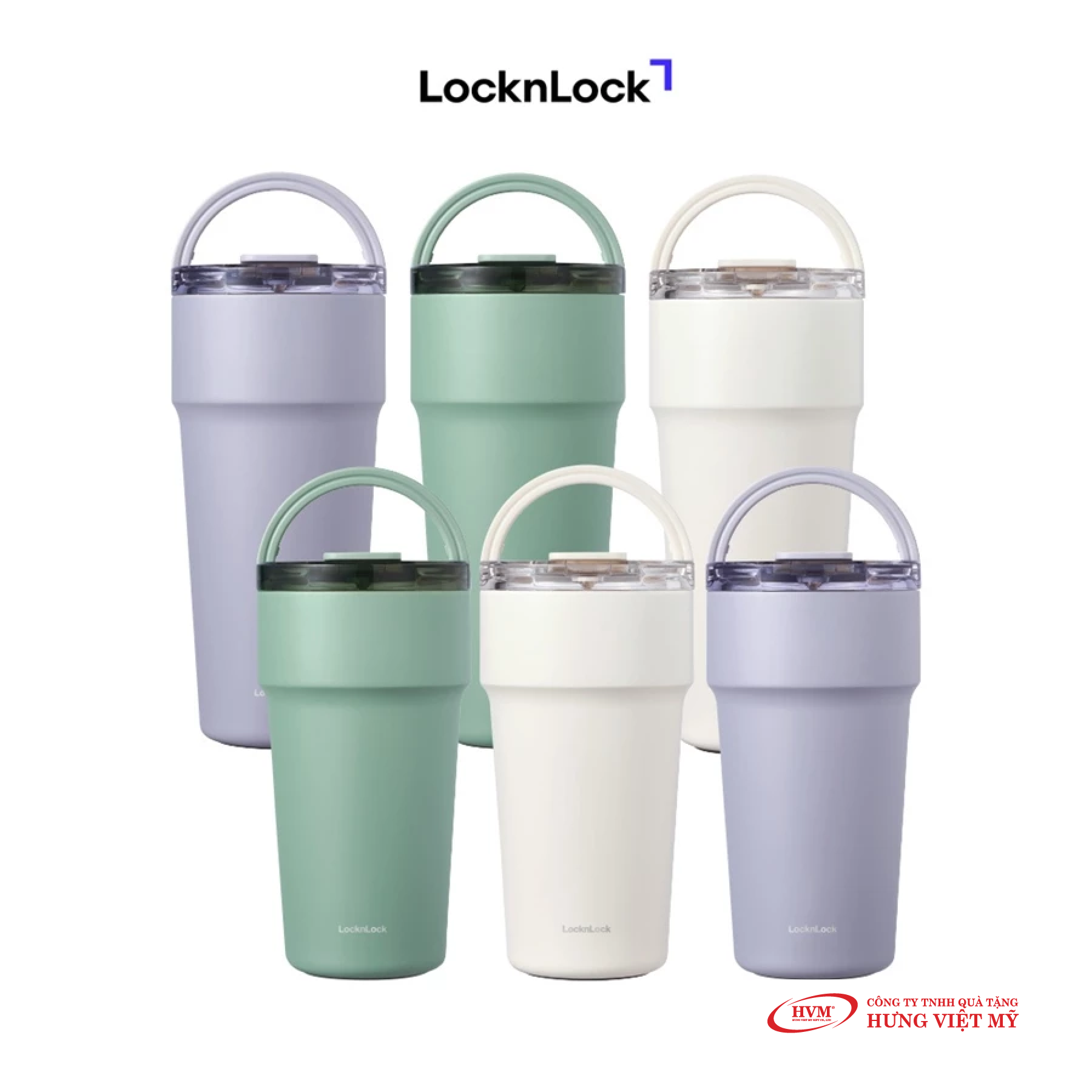 Ly Giữ Nhiệt LocknLock LHC4416 710ml, LHC4419 900ml Thép Phủ Sứ, Hàng Chính Hãng, Có Ống Hút