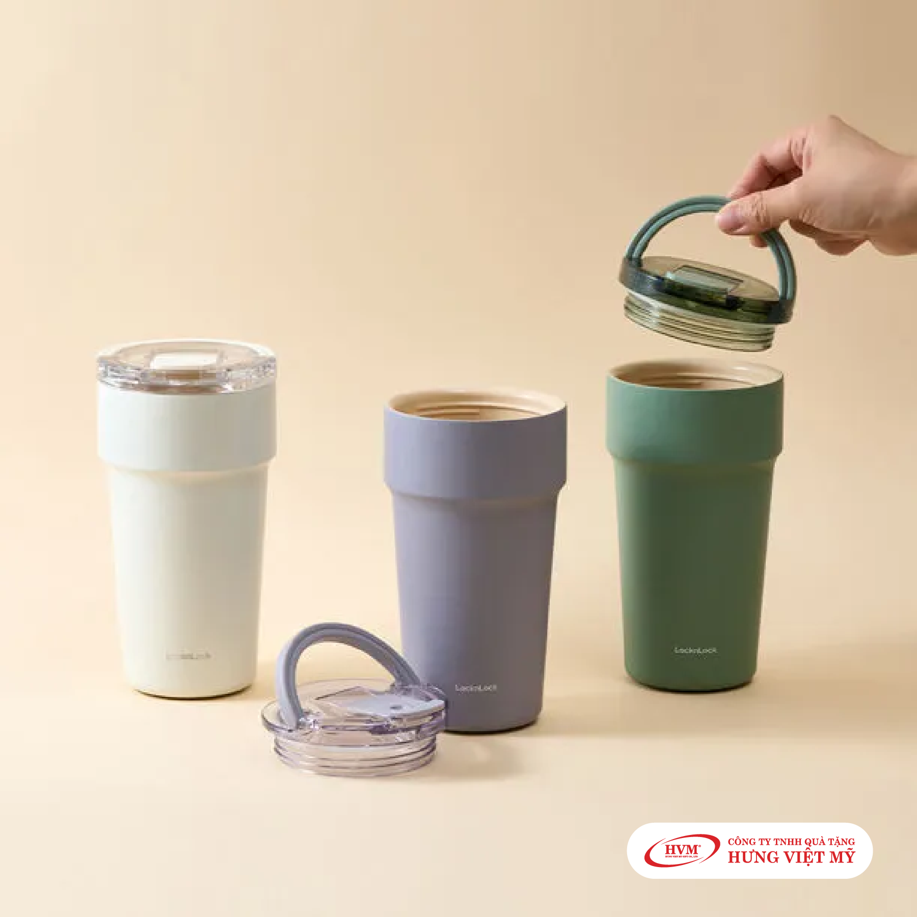 Ly Giữ Nhiệt LocknLock LHC4416 710ml, LHC4419 900ml Thép Phủ Sứ, Hàng Chính Hãng, Có Ống Hút