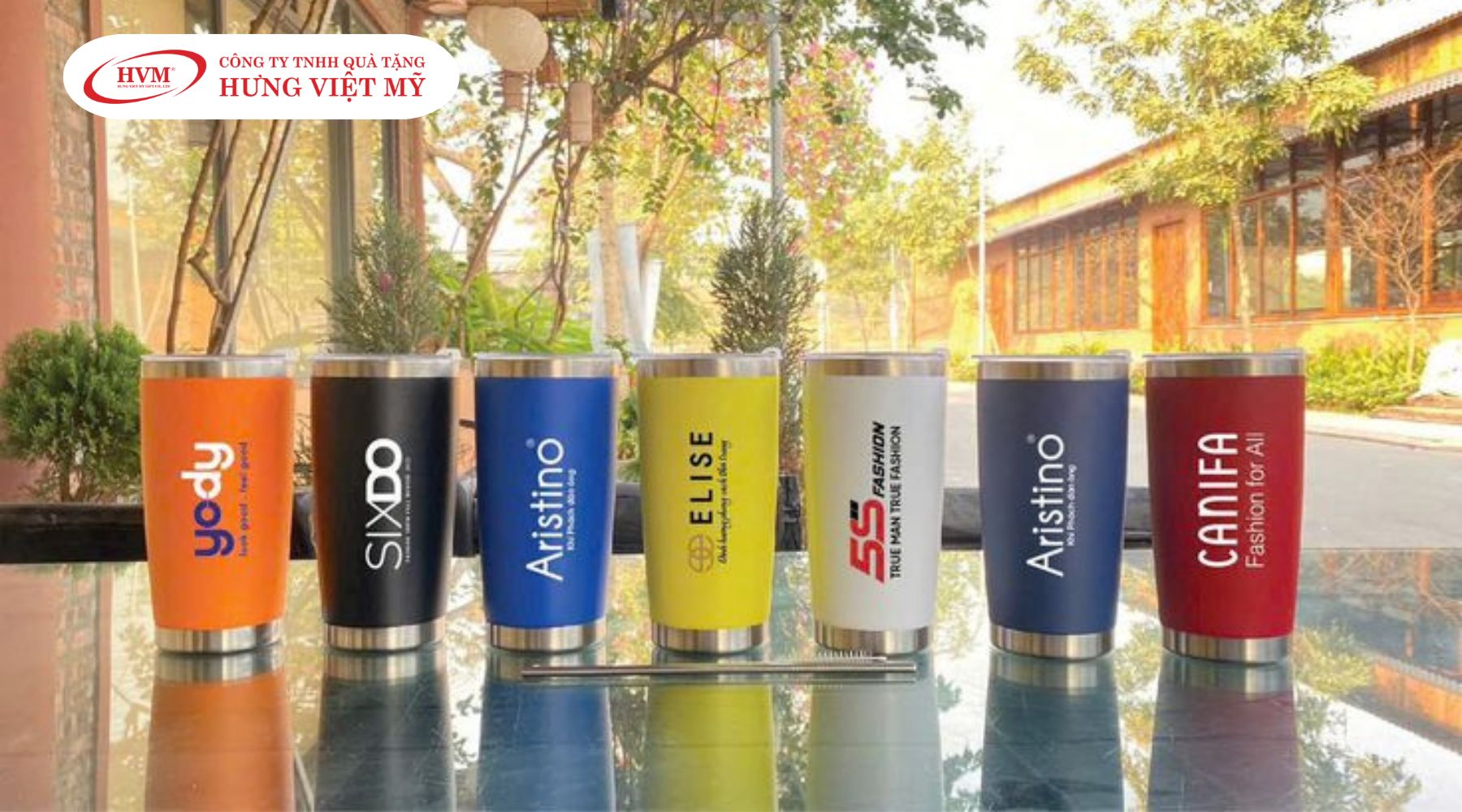 Ly giữ nhiệt in logo l&agrave;m qu&agrave; tặng quảng c&aacute;o