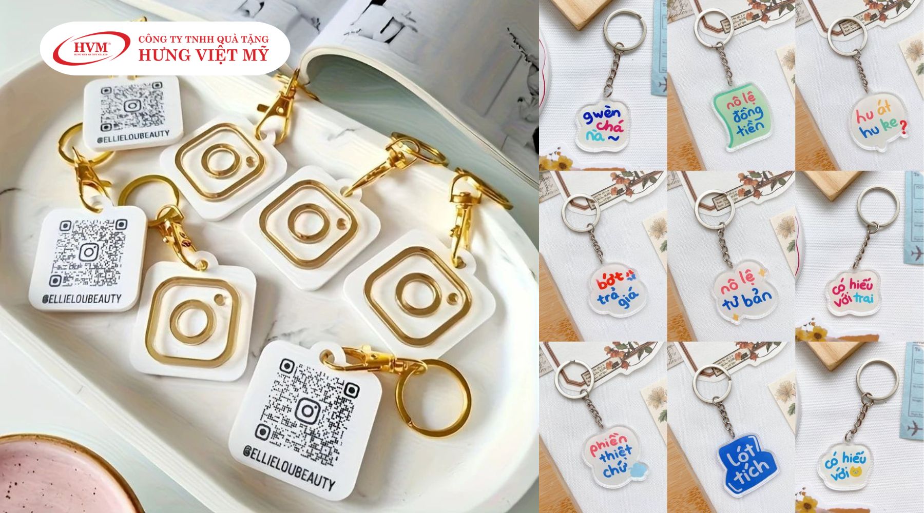M&oacute;c kho&aacute; mica in h&igrave;nh theo y&ecirc;u cầu