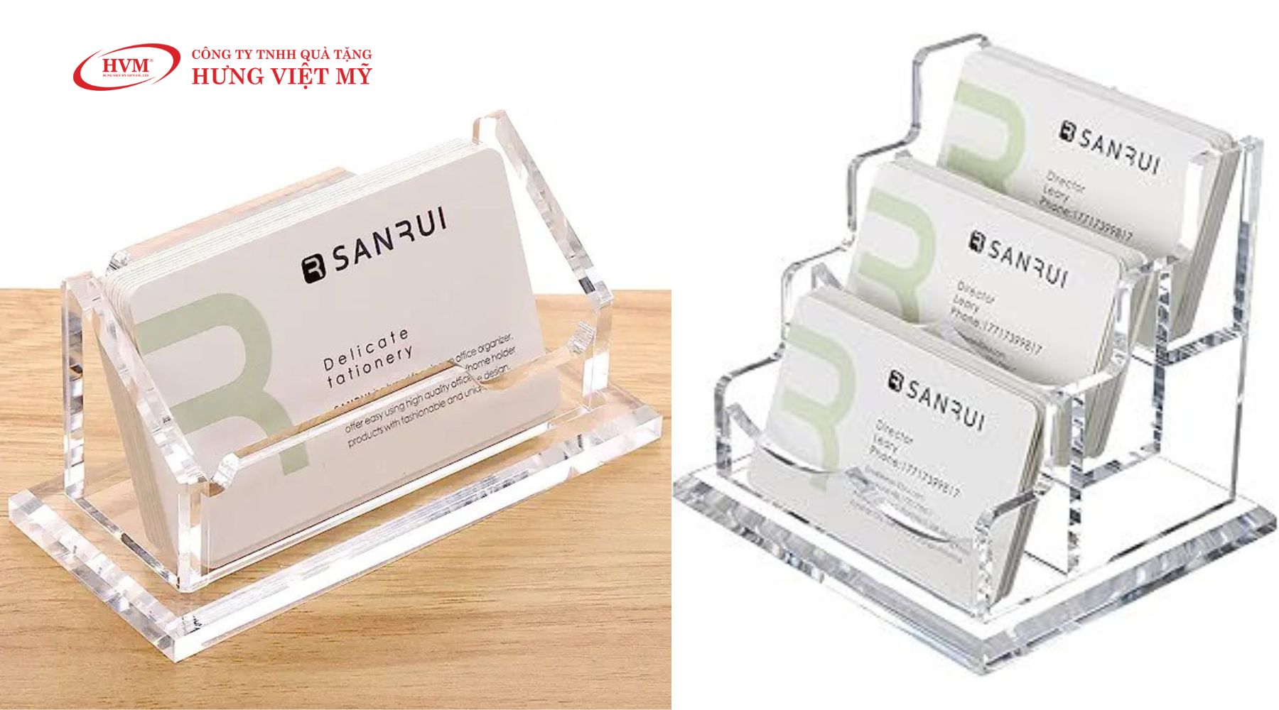 Hộp đựng name card bằng mica/nhựa