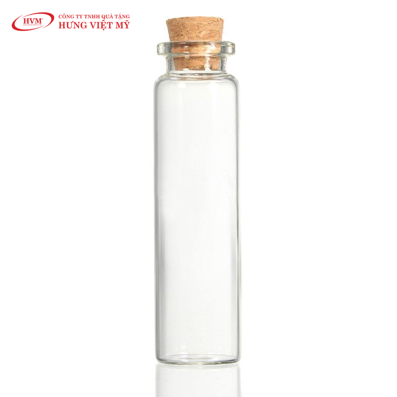 B&igrave;nh thủy tinh n&uacute;t bần in logo độc đ&aacute;o