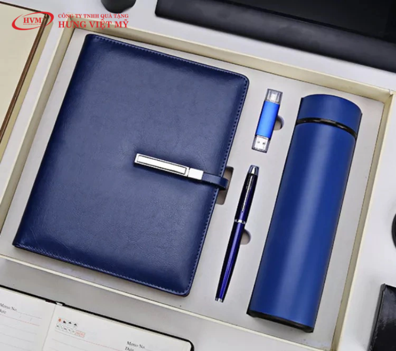 Bộ giftset - set qu&agrave; tặng c&ocirc;ng nghệ USB - B&igrave;nh giữ nhiệt - Sổ tay