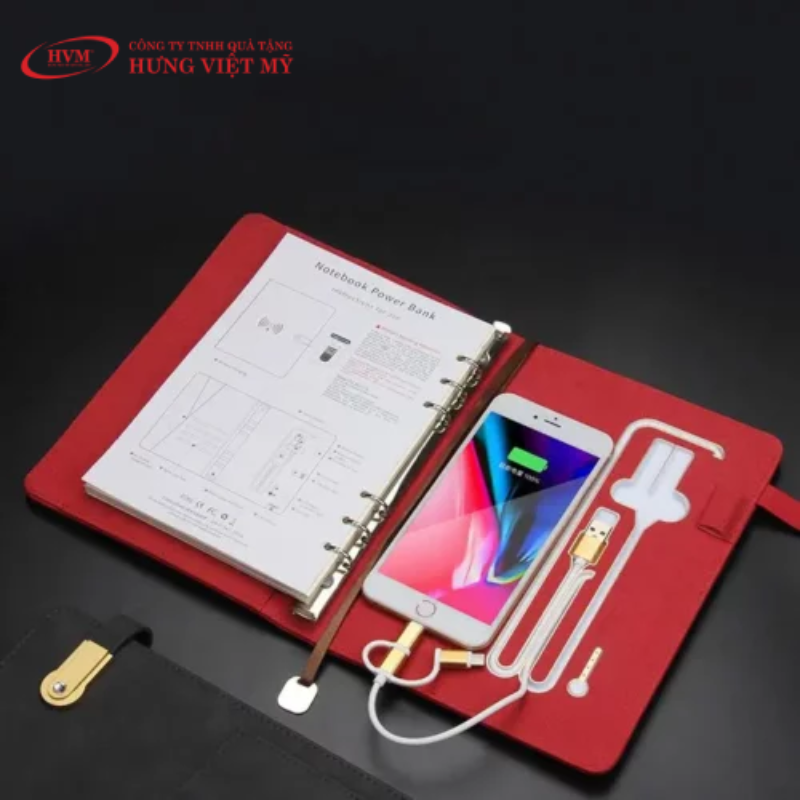 Mẫu sổ sạc đa năng in logo công ty theo yêu cầu