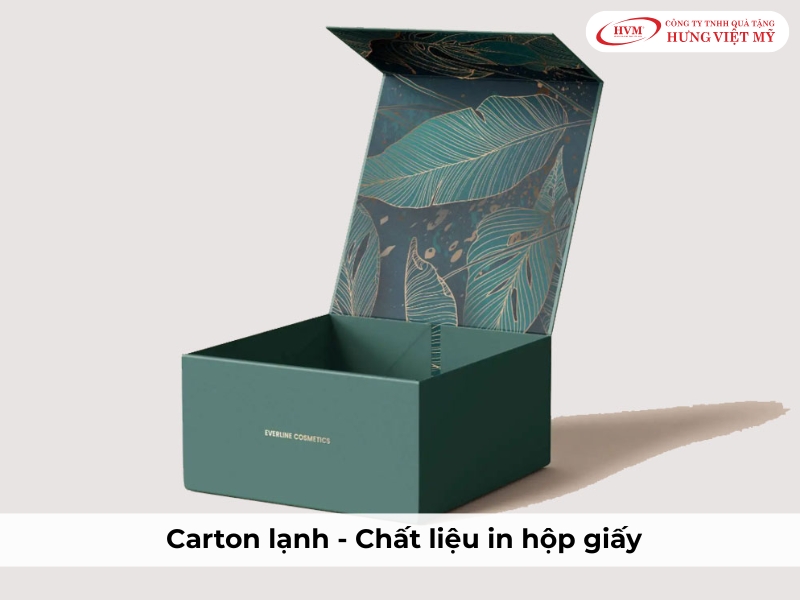 Carton lạnh - vật liệu tạo khung sườn chắc chắn cho hộp cứng cao cấp